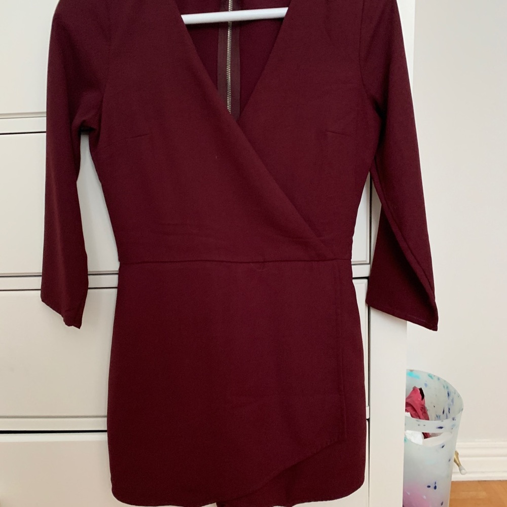 Wine purple romper